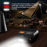Bomba de Ar Elétrica 25PSI para Paddleboard e Barco Inflável com Power Bank e LED - imagem 5