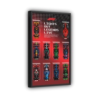 Quadro Expositor para Carros F1 Speed Champions 50x80cm com 20 Peças e Fita 3M - Design Premium em Acrílico - imagem 1