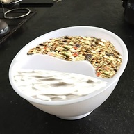 Bowl de Cereal com Divisória Seco e Molhado - Prato Inovador para Cereais, Iogurtes e Petiscos - imagem 2