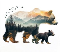 Urso para Tapeçaria Decorativa - Decore Paredes com Estilo e Charme | 130 x 150 cm - imagem 3