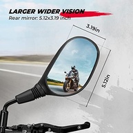 Espelhos KEMIMOTO para Moto e ATV: Visão Clara e Segurança com Ajuste 360° - imagem 3