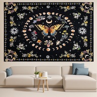 Tapeçaria de Borboleta com Flores | Estilo Boho para Decoração de Parede - imagem 1