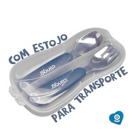 Clingo Kit Talher Infantil Inox com Estojo - Garfo e Colher Seguros para Crianças - imagem 4