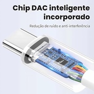 Cabo Adaptador Tipo C para P2 com Chip DAC: Som Premium em Qualquer Celular! - imagem 3