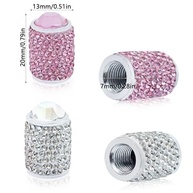 Pacote 8 Tampas de Válvula de Pneu com Strass Cristal - Brilho e Proteção para Seu Carro - imagem 3