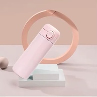 Garrafa Térmica Infantil Rosa 400ml com Canudo - Segura, Atóxica e Ideal para Escola - imagem 3