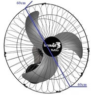 Ventilador de Parede Tufão M1 60cm Preto Bivolt com Grade de Aço - Lorensid - imagem 3