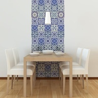 Adesivo de Azulejo Português Royal 10x10 cm | 50 Unidades | Transforme Sua Parede com Estilo Tradicional - imagem 5