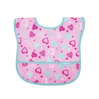 Kababy Babador Impermeável Rosa com Estampa Coração - Proteção e Estilo para Bebês a Partir de 6 Meses - imagem 3