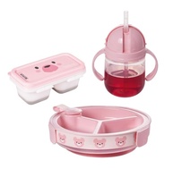 Kit Introdução Alimentar 3 Peças - Caneca com Canudo, Prato Térmico com Divisórias e Porta Papinha - imagem 1