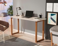 Mesa de Estudo 76cm com Pés de Madeira - Design Prático e Moderno para Casa e Escritório - imagem 1