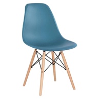 Cadeira Charles Eames Eiffel DSW Turquesa - Design Moderno com Pés de Madeira Clara - imagem 1