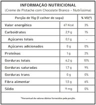 Creme de Pistache com Chocolate Branco - Nutríssima 450g - imagem 2