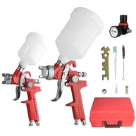 Conjunto de Pistola de Pintura HVLP com 2 Unidades - Sistema de Gravidade para Pintura Automotiva, Móveis e Modelismo - imagem 5
