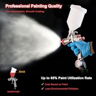 Pistola de Pulverização LVLP R500: Acabamento Profissional com 1.3mm e Regulador de Pressão - imagem 3