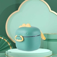 Pote Plástico Porta Leite em Pó para Bebês com Dosador e Nivelador - Seguro, Livre de BPA (Verde) - imagem 2
