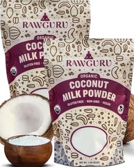 RawGuru Leite De Coco Em Pó - 16 Oz (Pacote Com 2) - Usda Orgânico, Sem Glúten, Sem Ogm, Vegano, Creme À Base De Plantas - imagem 2