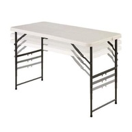 Mesa Dobrável com Ajuste de Altura em Polietileno Resistente - 1,22x0,60m - imagem 4