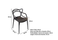 Kit com 8 Cadeiras Allegra Masters Empilháveis em Polipropileno - Design Moderno para Sala, Cozinha e Área Externa - imagem 3