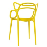 Cadeiras Allegra Amarelas - Kit com 6 Unidades em Polipropileno Injetado - Design Moderno e Empilhável para Sala, Cozinha, Jantar, Bar e Varanda - imagem 5