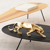 Escultura Leopardo Dourado em Poliresina - Decore com Estilo e Sofisticação - imagem 3