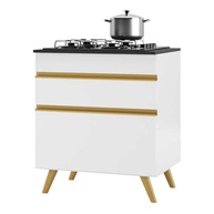Balcão de Cozinha para Cooktop 70 cm com 1 Porta e 1 Gaveta Veneza Gw Multimóveis Branco – Design Moderno e Funcionalidade - imagem 1