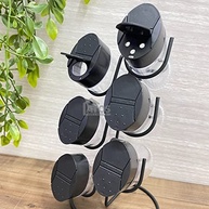Arthi Conjunto com 6 Porta Condimentos de Bancada Black – Organize sua Cozinha com Estilo - imagem 5