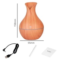 Umidificador de Ar 200ml Ultrassônico com LED Colorido - Design em Madeira, Silencioso e Portátil - imagem 3