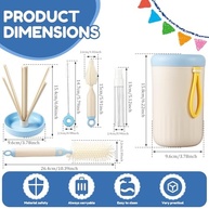 Kit de Limpeza de Mamadeira com 6 Escovas de Silicone - Sistema Completo e Portátil - imagem 3