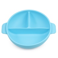 Pratinho com Tampa, Divisória e Ventosa em Silicone para Bebês - Seguro, Prático e Ergonômico - imagem 1