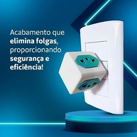 KIT 5 Adaptadores Benjamim Cubo 3D Premium: Mais Tomadas com Segurança e Estilo! - imagem 3