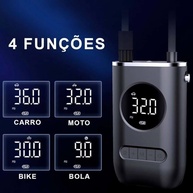 Compressor de Ar Digital Portátil Premium: Calibrador Completo com Lanterna LED para Pneus e Infláveis - imagem 5