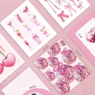 6 Pôsteres de Arte de Parede com Laço Rosa - Estilo Preppy Moderno para Decoração Feminina - imagem 3
