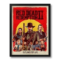Quadro Red Dead Redemption 2 Moldura Preta 33x43cm - Decore Sua Parede com Estilo Gamer - imagem 2