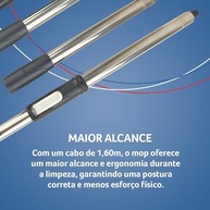 Mop Giratório Safe Pro com Centrífuga 360° e Refil de Microfibra - Limpeza Profissional em Todos os Pisos - imagem 3