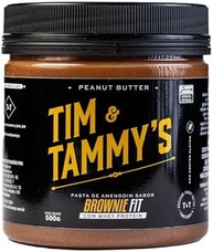 Tim & Tammy's Pasta de Amendoim Brownie Fit com Whey Protein, Sem Açúcar, 500g - imagem 2