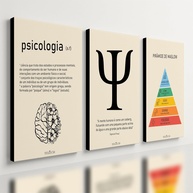 Kit 3 Quadros Decorativos Psicologia - Transforme seu Consultório ou Quarto com Estilo e Inspiração - imagem 1