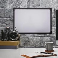 Quadro Branco com Moldura MDF Revestido Preto Soft STALO 40x30 - Superfície Ideal para Estudos e Organização - imagem 2