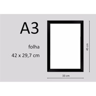 Kit 3 Quadros A3 com Vidro - Moldura Marrom para Diplomas e Certificados - imagem 3