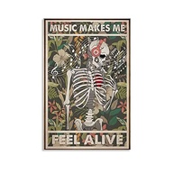 Pôster de Música com Arte de Caveira - Decoração Moderna para Quarto e Sala 50x76cm - imagem 2