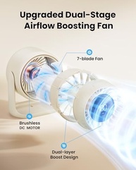 Ventilador de Mesa Gaiatop com Controle de Toque, Bateria 4000mAh, Silencioso e Recarregável - imagem 4