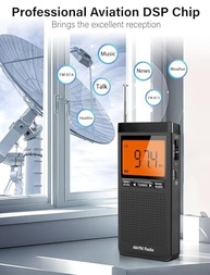 Rádio Portátil AM/FM com Tela LCD Grande, Despertador e Fone Estéreo - Recepção Impecável - imagem 3
