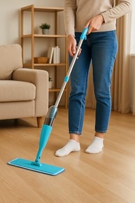 Mop Spray Fit Esfregão com Reservatório e Refil de Microfibra - Limpeza Prática e Eficiente - imagem 3