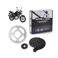 Kit Relação Moto Factor 150 (16, 18) 39Z X 14Z com Corrente Oring 428HO 124L - Riffel - imagem 2