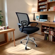 Cadeira de Escritório Ajustável com Tecido Mesh Respirável - Conforto Ergonômico com Rodinhas e Apoio de Braço - imagem 2