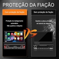 FINYQBET Multimídia Retrátil 7" com CarPlay/Android Auto Sem Fio: Segurança e Entretenimento no Seu Carro - imagem 4