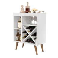Aparador Porto Belo Buffet com Adega para Bebidas - Design Retro em Branco - imagem 1