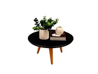 Mesa de Centro Tripe Redonda Retro com Pés Palito - Design Moderno para Sala de Estar - imagem 2