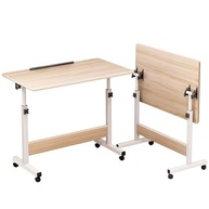 Mesa Ajustável Dobrável Nogueira-Flip com Rodinhas | Altura Regulável 70-90cm - imagem 2