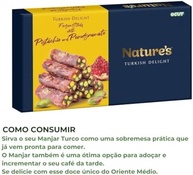 Manjar Turco Doce Árabe de Romã com Pistache em rolinhos 250g OGUT - imagem 4